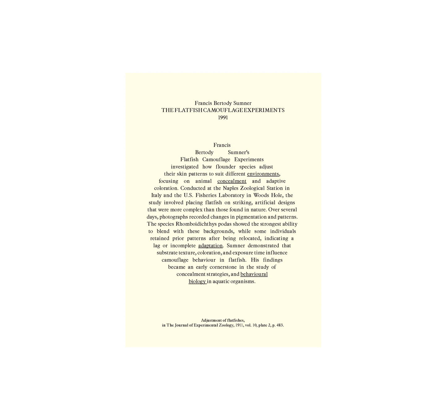 THESAURUS OF CHILD ECOLOGY